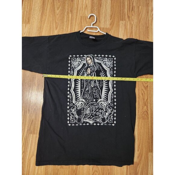 THESSH La Guadalupana Black T-Shirt XXL Mary Praying Hands - Picture 5 of 8